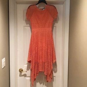 Orange dress with lace